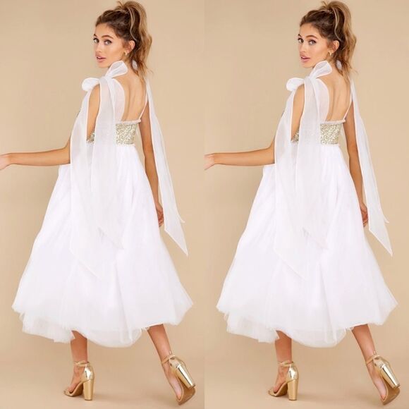 NEW LOVESHACKFANCY Romia White Dress - Picture 1 of 5